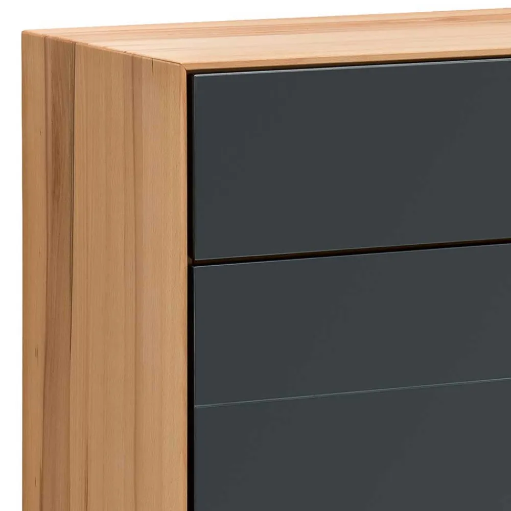 Wohnen Sideboards<120x87x40 Flur Kommode in Anthrazit Glas - Mandrey