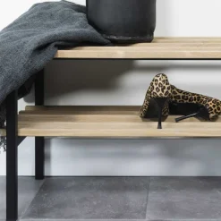 Wohnen Regale<100x45x34 Flurbank mit Schuhablage - Fuladoma