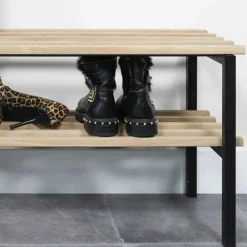 Wohnen Regale<100x45x34 Flurbank mit Schuhablage - Fuladoma