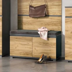 Wohnen Sitzbank<96x40x40 Flurbank mit zwei Türen - Orsecca