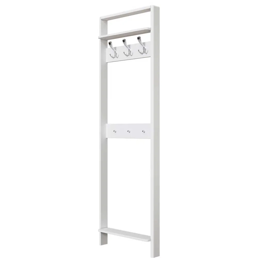 Wohnen Garderoben<60x192x12 Garderobe aus Massivholz in Weiß - Oranias