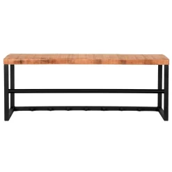 Wohnen Garderoben<80x30x30 Garderobe in Mango Natur & Schwarz - Lictona