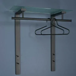 Wohnen Garderoben<80x90x33 Garderobe mit Glas Hutboden - Justina