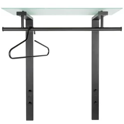 Wohnen Garderoben<80x90x33 Garderobe mit Glas Hutboden - Justina