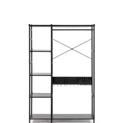Wohnen Regale<120x182x45 Garderoben Regal mit Stange - Nalisha