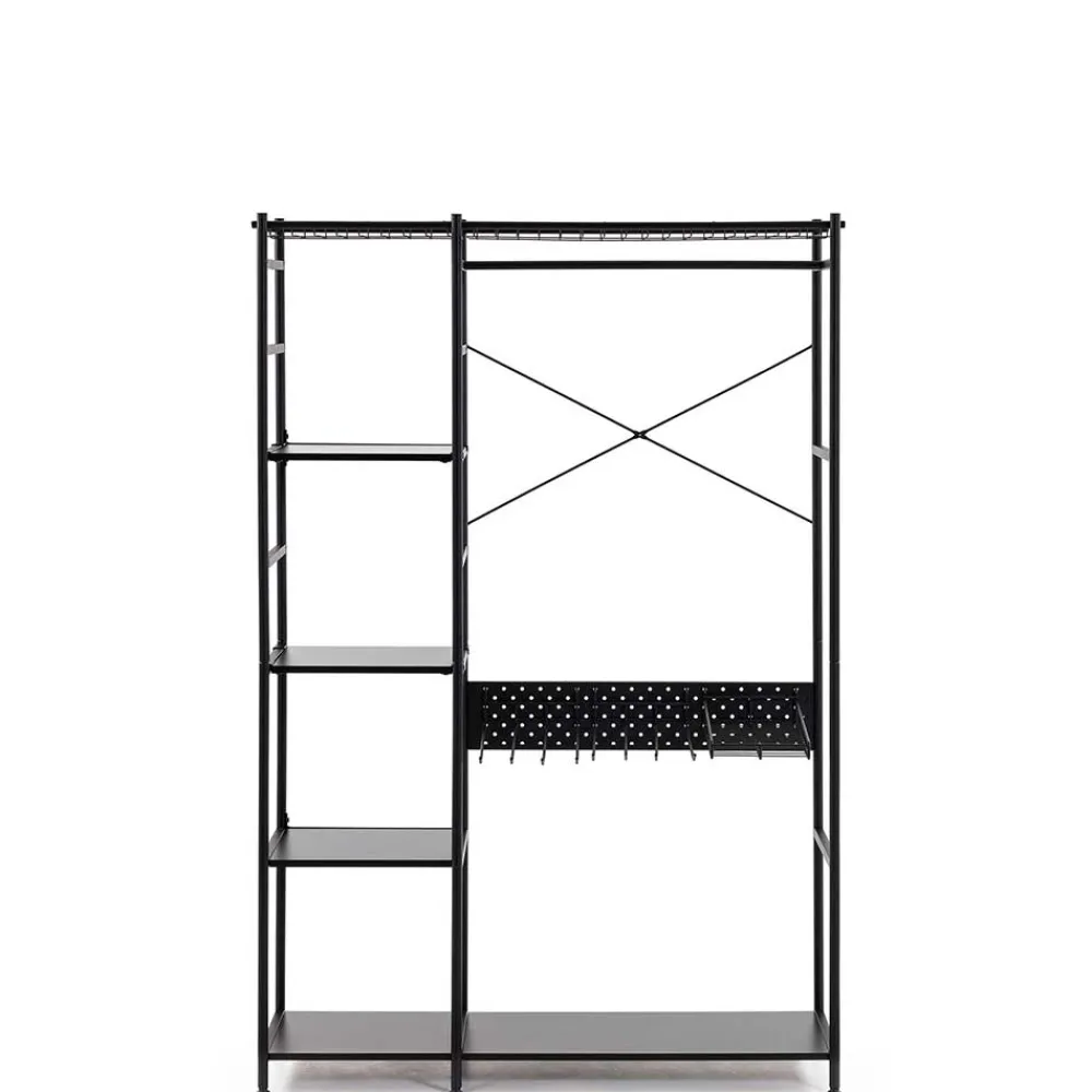 Wohnen Regale<120x182x45 Garderoben Regal mit Stange - Nalisha