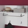 Wohnen Garderoben<60x49x26 Garderobenpaneel mit 4 Kleiderhaken & Stange - Sumatra
