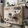 Wohnen Sideboards<115x103x36 Große Kommode aus Recyclingholz - Calcalero