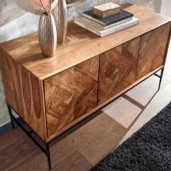 Wohnen Sideboards<123x70x45 Große Kommode aus Sheesham Holz - Ovalle