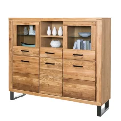 Wohnen Highboards|Kommoden<158x140x40 Highboard aus Wildeiche teilmassiv - Arello I