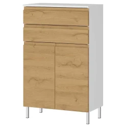 Wohnen Highboards<60x97x34 Highboard fürs Bad zweifarbig - Aspariavo
