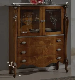 Wohnen Highboards<107x120x40 Highboard im Italienischen Stil - Carlenna