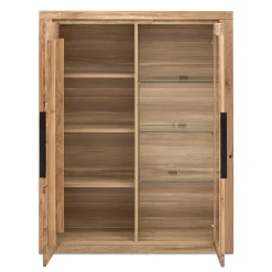 Wohnen Vitrinen|Schränke<108x141x40 Highboard mit Glaseinsatz - Nelenia