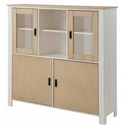 Wohnen Sideboards<125x120x35 Highboard Scandi Style zweifarbig - Airina