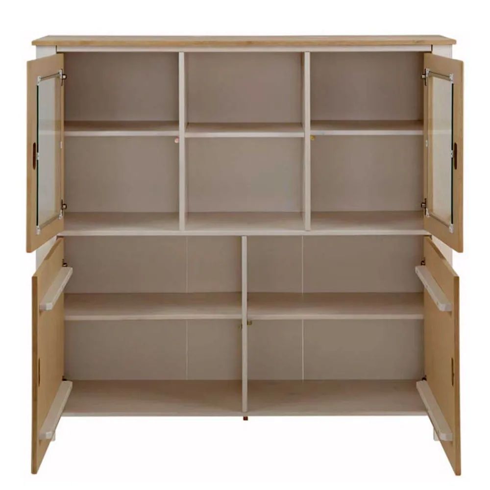 Wohnen Sideboards<125x120x35 Highboard Scandi Style zweifarbig - Airina