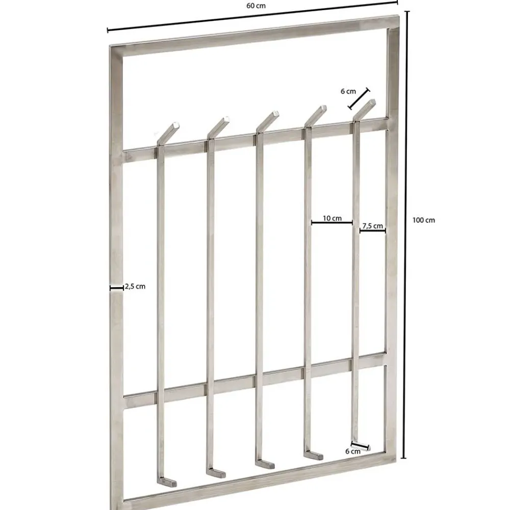 Wohnen Garderoben<60x100x8 Hängende Garderobe aus Metall - modern - Marano