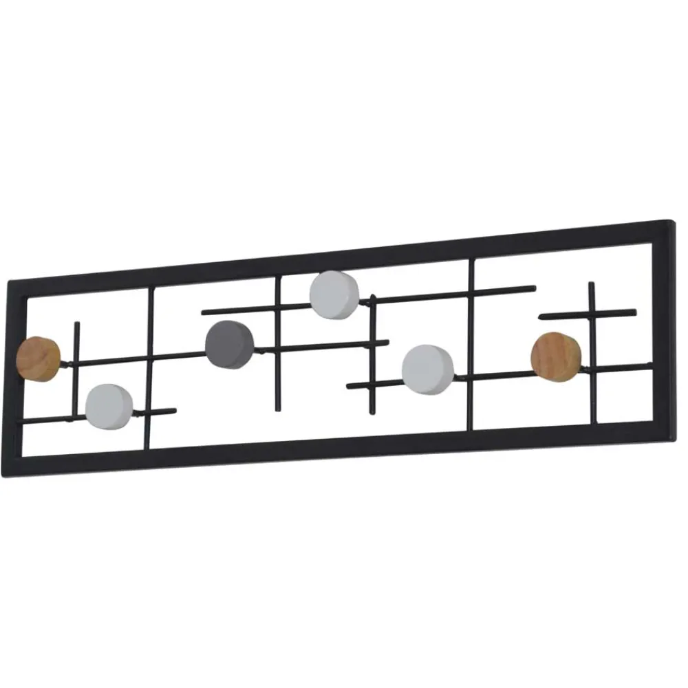 Wohnen Garderoben<60x16x6 Hängende Garderobe mit 6 Kleiderhaken - Yucio