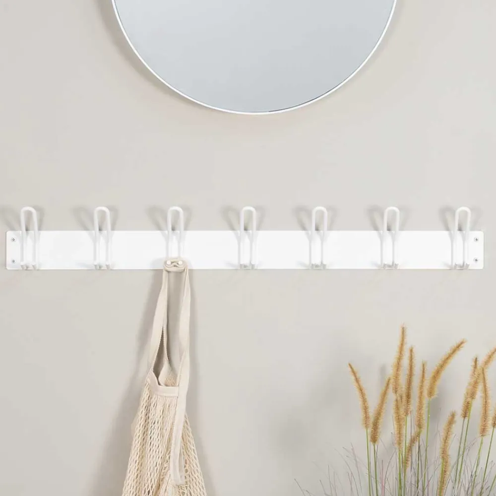 Wohnen Garderoben<100x14x7 Hängende Garderobe mit 7 doppelten Haken - Thilado