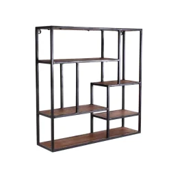 Wohnen Regale<80x80x20 Hängeregal im Industry Look - Mendoza