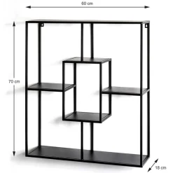 Wohnen Regale<60x70x18 Hängeregal in modernem Design - Lilina