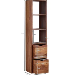 Wohnen Regale<35x150x30 Hängeregal mit drei Fächern - Elmin