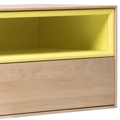 Wohnen Tv & Hifi-Möbel|Lowboards<205x43x40 Hängeschrank fürs Wohnzimmer in Eiche Bianco - Enifra