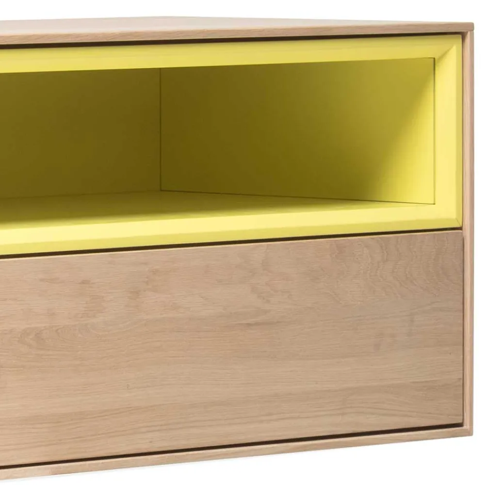 Wohnen Tv & Hifi-Möbel|Lowboards<205x43x40 Hängeschrank fürs Wohnzimmer in Eiche Bianco - Enifra