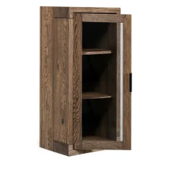 Wohnen Vitrinen<50x105x35 Hängevitrine aus Eiche in Wenge - Sieno