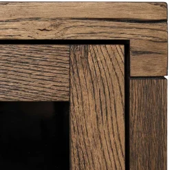 Wohnen Vitrinen<50x105x35 Hängevitrine aus Eiche in Wenge - Sieno