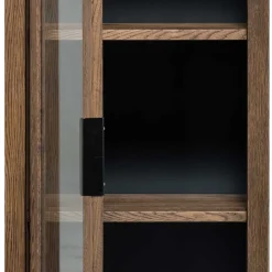 Wohnen Vitrinen<50x105x35 Hängevitrine aus Eiche in Wenge - Sieno