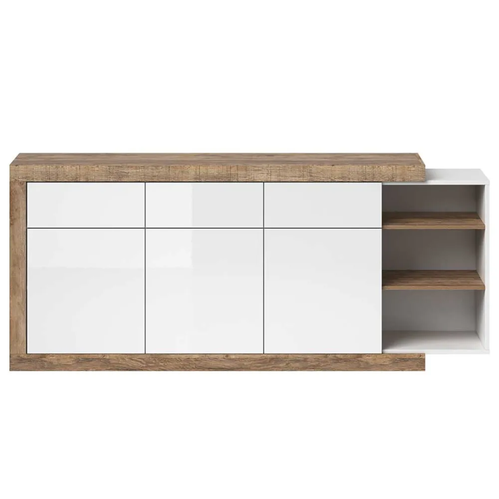 Wohnen Sideboards<200x86x40 Hochglanz Anrichte in Weiß - Milvara