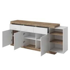 Wohnen Sideboards<200x86x40 Hochglanz Anrichte in Weiß - Milvara