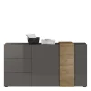Wohnen Sideboards<181x94x44 Hochglanz Kombi-Kommode in Grau - Eracosta