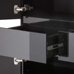 Wohnen Highboards|Kommoden<102x115x40 Hochglanz Kommode in Schwarz - Ercurs