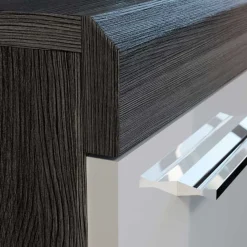 Wohnen Sideboards<120x85x37 Hochglanz Kommode in Weiß & Grau - Nancys