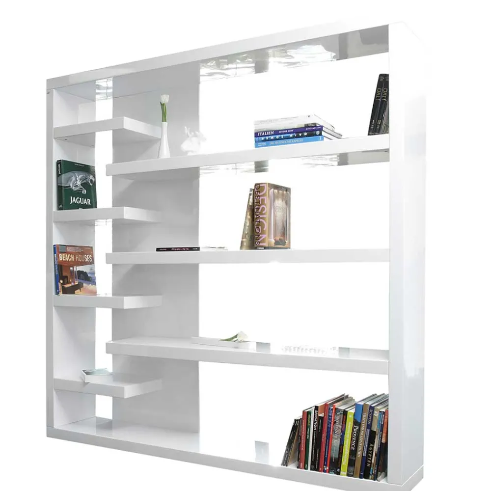 Wohnen Regale<200x200x35 Hochglanz Regal Raumteiler - Sakura