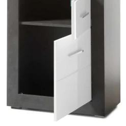 Wohnen Vitrinen<65x198x35 Hochglanz Vitrine mit 2 Türen - Istensa