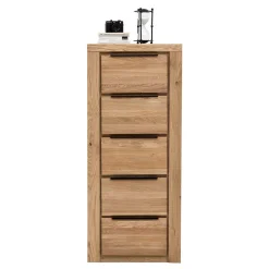Wohnen Kommoden<60x141x40 Hochkommode aus Eiche teilmassiv - Nelenia