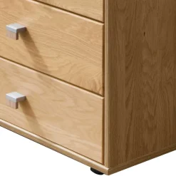 Wohnen Kommoden<60x86x43 Hochkommode in Beige Glas & Eiche - Emdsiva