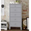 Wohnen Kommoden<40x106x41 Hochkommode in Grau lackiert - Jessy