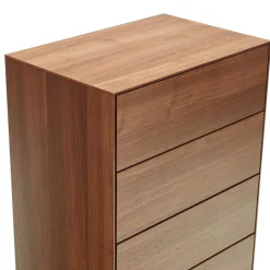 Wohnen Kommoden<60x114x40 Hochkommode in Nussbaumfarben - Milena