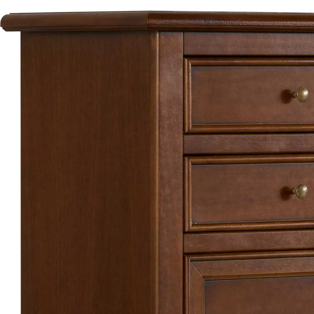 Wohnen Kommoden<60x119x38 Hochkommode in Walnuss Braun - Istefanio