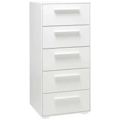 Wohnen Kommoden<50x111x49 Hochkommode in Weiß aus Buche - Volcma