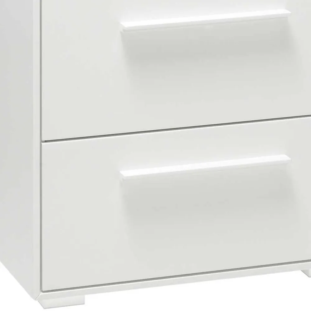 Wohnen Kommoden<50x111x49 Hochkommode in Weiß aus Buche - Volcma