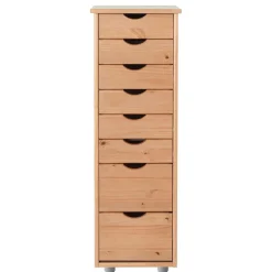 Wohnen Kommoden<34x102x39 Hochkommode mit acht Schubladen - Uncosma