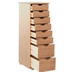 Wohnen Kommoden<34x102x39 Hochkommode mit acht Schubladen - Uncosma