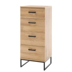 Wohnen Kommoden<50x116x44 Hochkommode mit Bügelgestell - Truvisas