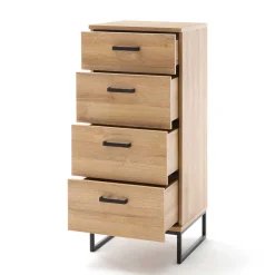 Wohnen Kommoden<50x116x44 Hochkommode mit Bügelgestell - Truvisas