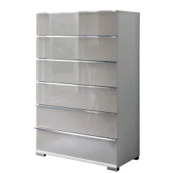 Wohnen Kommoden<75x120x42 Hochkommode mit Glas Front - Nucina