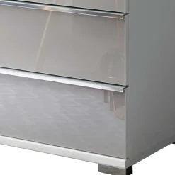Wohnen Kommoden<75x120x42 Hochkommode mit Glas Front - Nucina